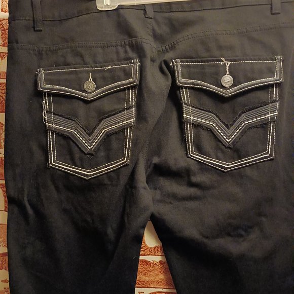 HOVA BLACK JEANS SIZE 42x 33 - Picture 3 of 3